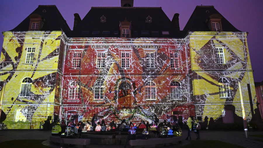 Mairie illuminée